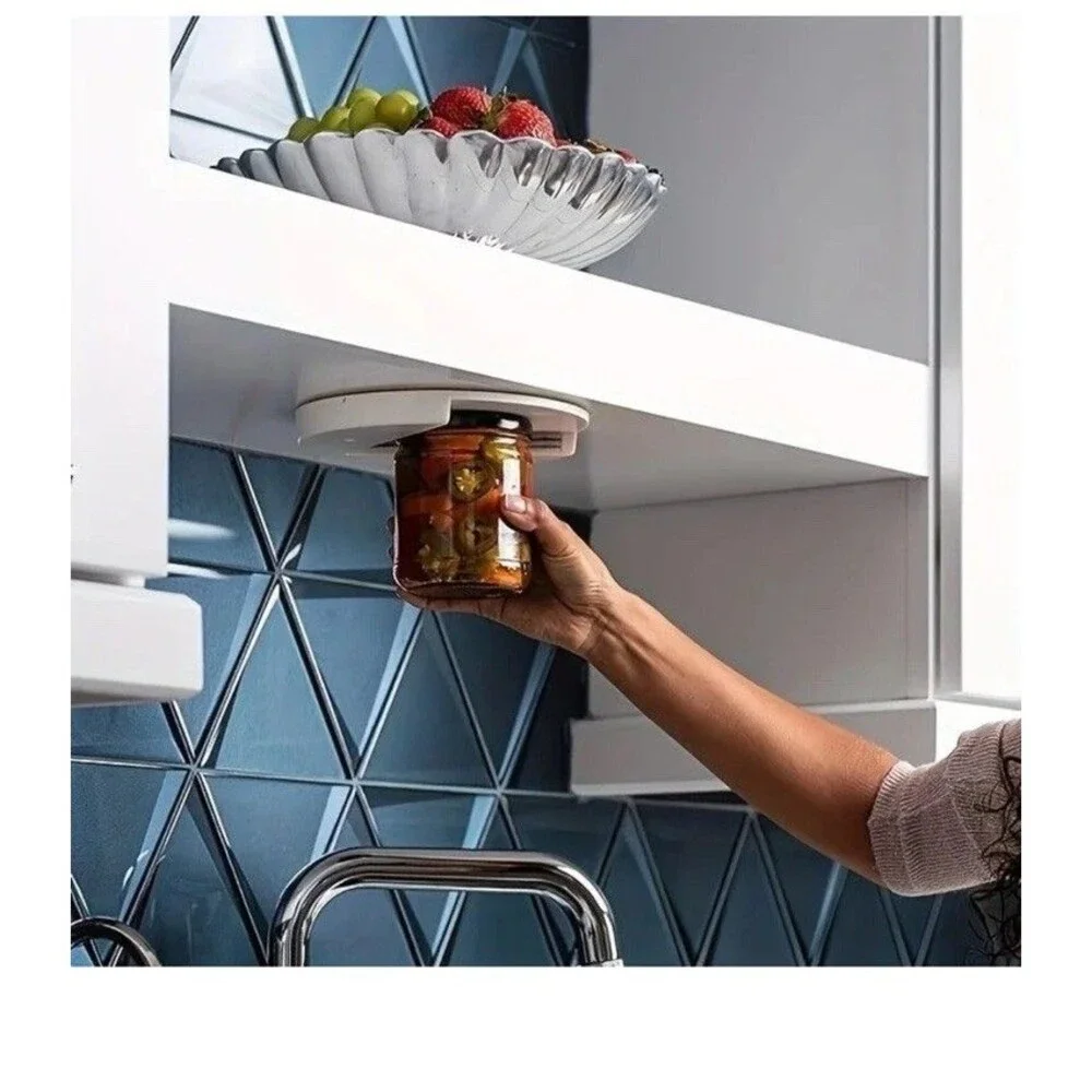 Jar Opener for Weak Hands Seniors w/ Arthritis Under Cabinet Lid Opener
